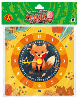 Zegar Zabawka Edukacyjna Tekturowa Lis Lisek 5+ Alexander 2794