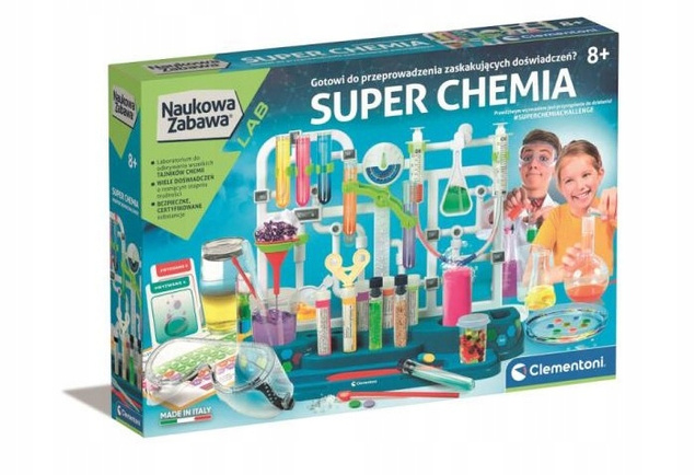 Laboratorium Super Chemia Doświadczenia Naukowa Zabawa 8+ Clementoni