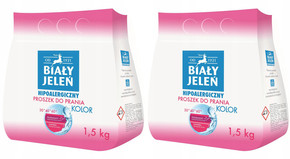 2x BIAŁY JELEŃ Proszek Do Prania KOLOR 1,5kg