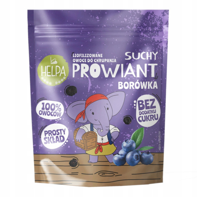 HELPA Liofilizowane Owoce TRUSKAWKA BORÓWKA BANAN Kawałki Bez Cukru (3x9g)