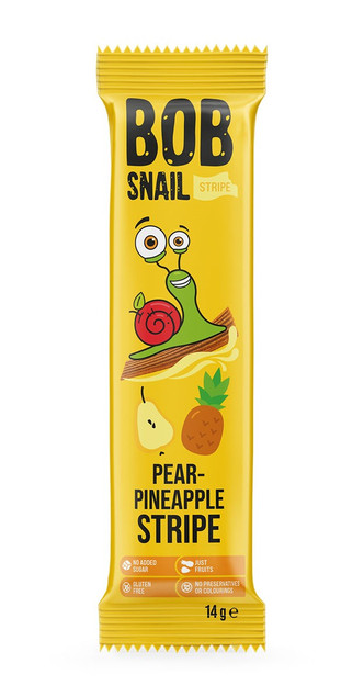 Przekąska Owocowa BOB Snail Gruszka Ananas 14g Bez Cukru i Glutenu