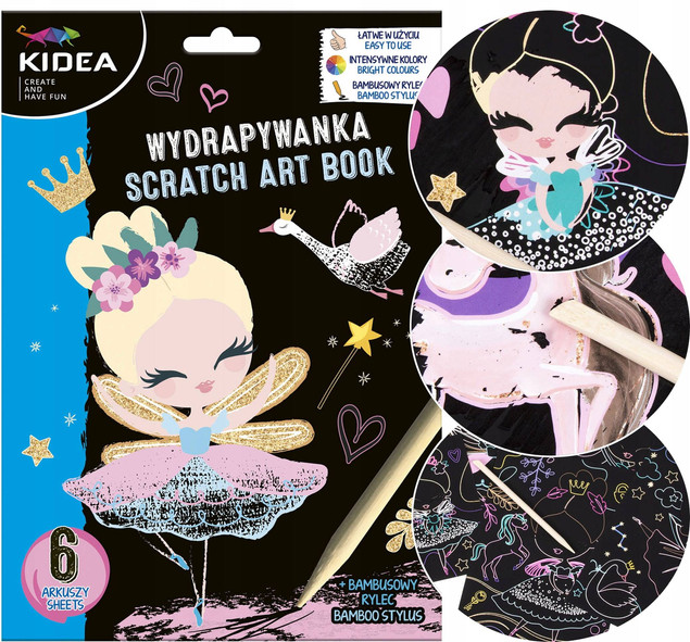 KOLOROWANKI WYDRAPYWANKI KREATYWNE WRÓŻKI