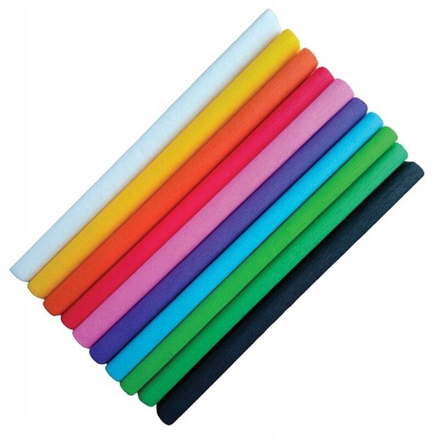 Bibuła długa 10 Kolorów Fiorello Marszczona 200x50