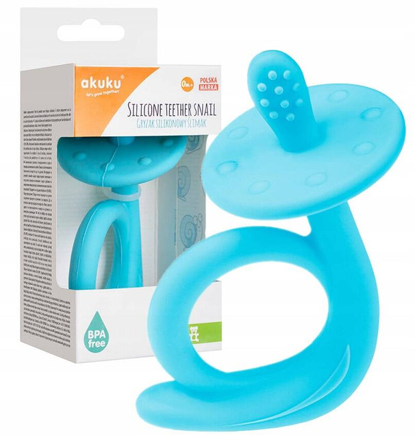 Gryzak silikonowy, blue ŚLIMAK Akuku