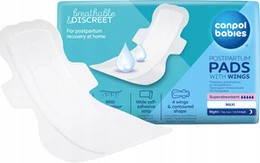 Canpol PODPASKI Poporodowe Ze Skrzydełkami NA NOC Podkłady 8 szt.  78/008
