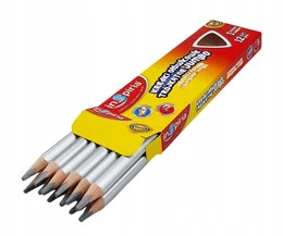 INSPIRIA Kredki Trójkątne Ołówkowe SREBRNY Jumbo 12 Sztuk