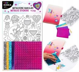 Naklejki Metaliczne WRÓŻKI Zestaw Kreatywny Kidea