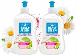 Balsam do mycia naczyń, hipoalergiczny z rumiankiem 2x500 ml | Biały Jeleń