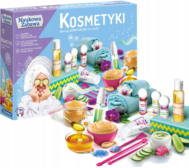 CLEMENTONI NAUKOWA ZABAWA KOSMETYKI stwórz własne