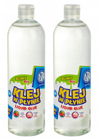 2x Klej W PŁYNIE Bezbarwny Do Slime Glutów Transparentny 500 ml 3+ Astra