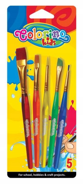 Colorino Pędzle akrylowe szkolne 5szt.