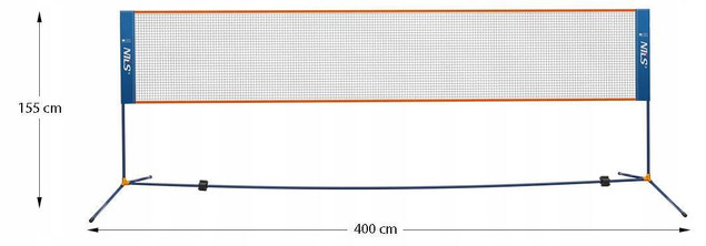 NILS SIATKA DO BADMINTONA 400CM POKROWIEC NN400 