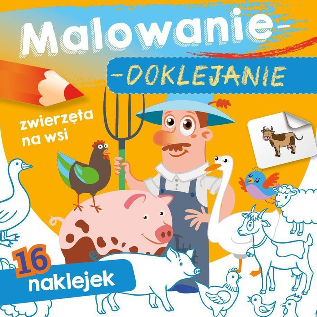 Malowanie - doklejanie. Mix Zwierząt