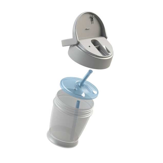  Kubek ze słomką LOVI Freestyle 250ml Salt&Pepper