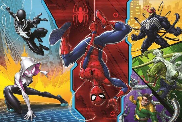 Puzzle 100 Do góry nogami Spider-man Trefl 16347