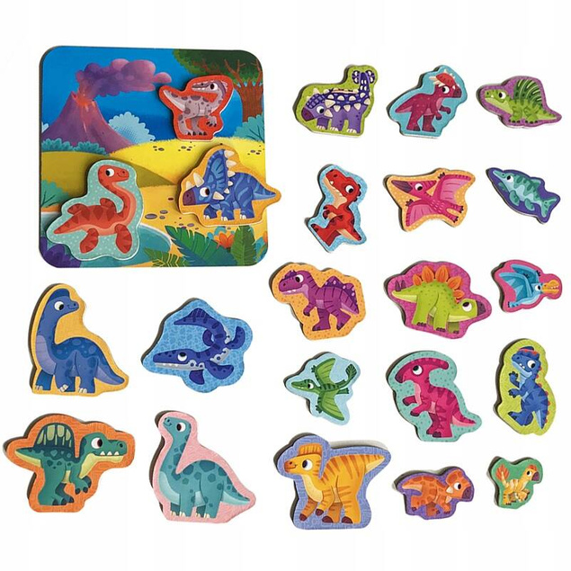 Zestaw Magnesów Dinozaury 22EL. Magnetyczna Tablica 3+ Roter Kafer