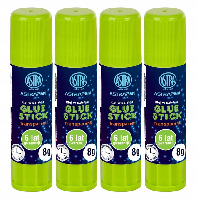 ASTRA Klej w sztyfcie transparentny 8G, cena za 1 szt.