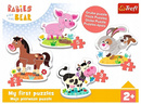 Puzzle Baby Classic Bobaski i Miś na farmie 36127 Trefl