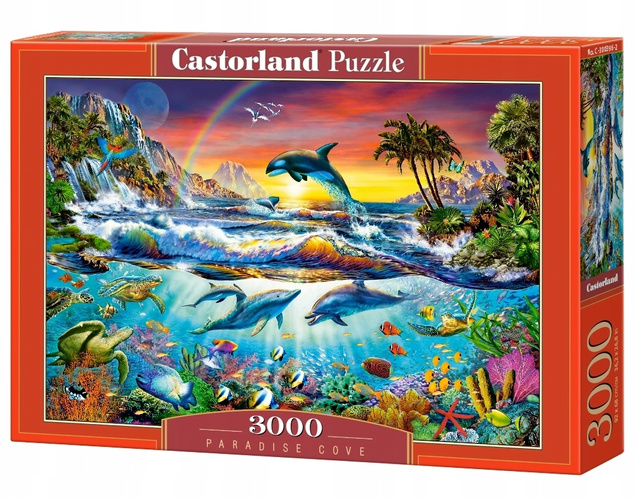 Puzzle 3000 Rafa Koralowa Delfiny ZWIERZĘTA MORSKIE Ocean Natura 9+ Castor