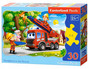 Puzzle 30 Układanka Auto STRAŻ POŻARNA Wóz Pożarny Kotek 4+ Castorland