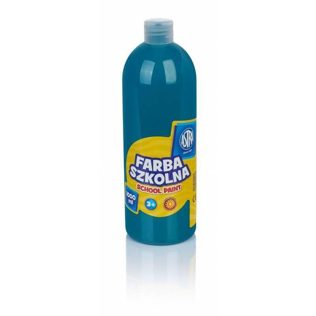 Farba szkolna turkusowa 1000ml ASTRA