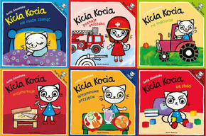 KICIA KOCIA Pakiet 6 Kolorowych Książeczek Dla Dzieci Anita Głowińska 0+