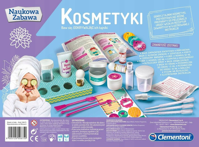 CLEMENTONI NAUKOWA ZABAWA KOSMETYKI stwórz własne