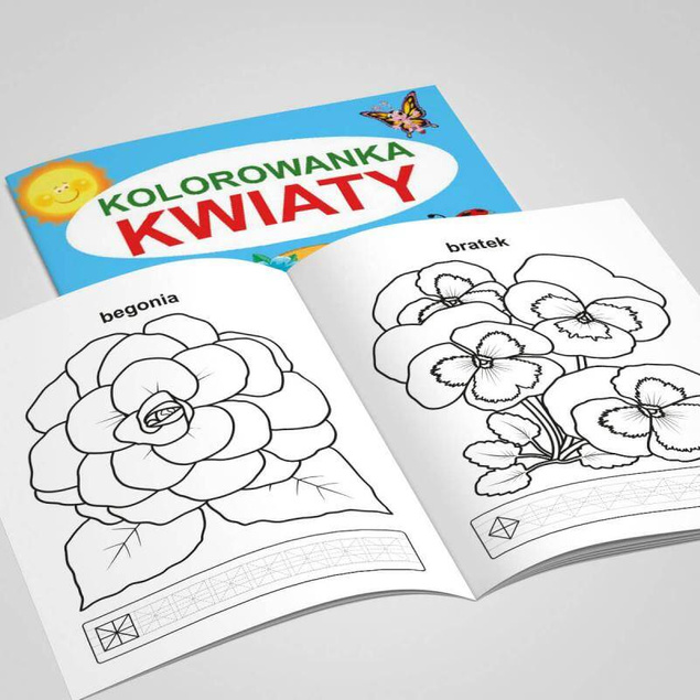 KWIATY KOLOROWANKA