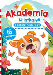 Akademia 4-Latka z Pieskiem Kacperkiem z Naklejkami 4+ Skrzat