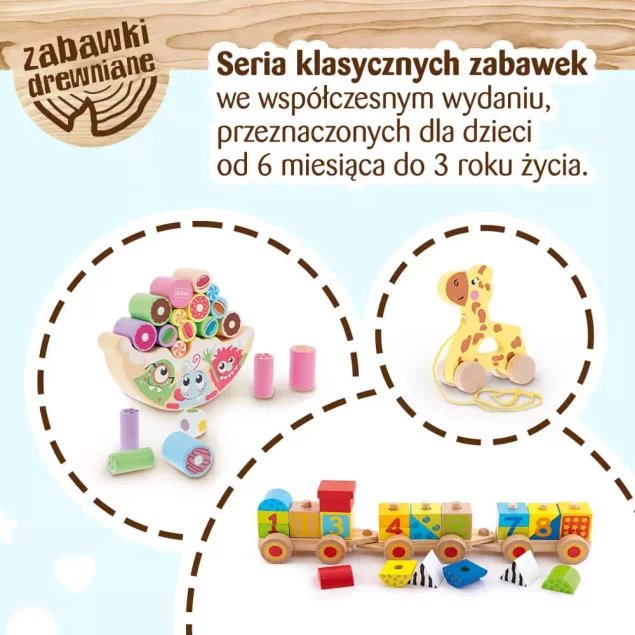 Zabawka drewniana Świnka 61661 Trefl