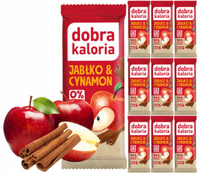 10x DOBRA KALORIA Zdrowy Baton Jabłko Cynamon 94% Owoców i Orzechów Błonnik