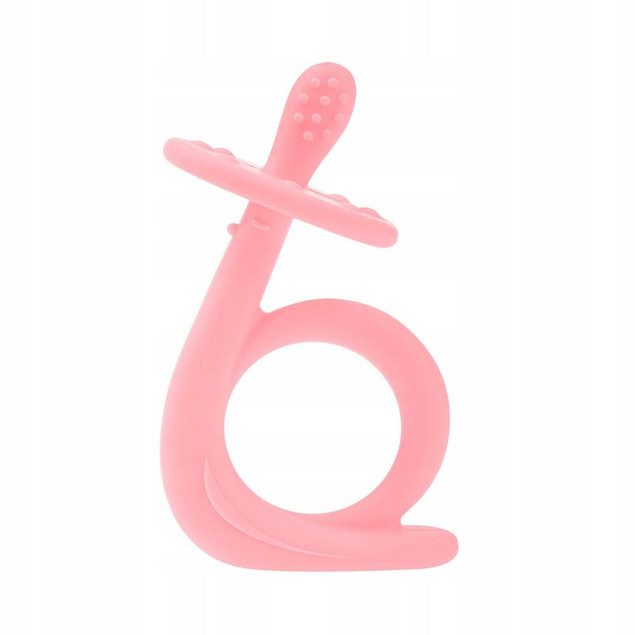 Gryzak silikonowy, pink ŚLIMAK Akuku