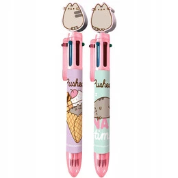 2x DŁUGOPIS PUSHEEN 6 kolorów Kot Kotek WIELOKOLOROWY BAMBINO 2 wzory