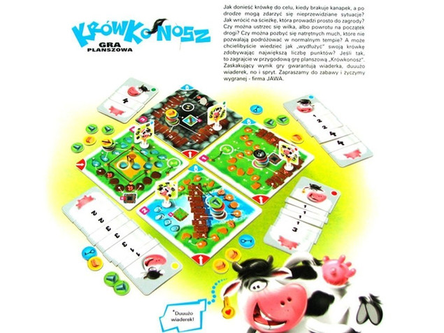 KRÓWKONOSZ gra planszowa rodzinna familijna JAWA