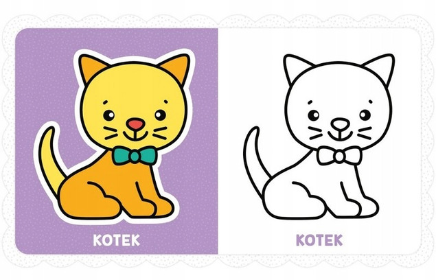 Obrazki z grubym obrysem. Zielone ciasteczko