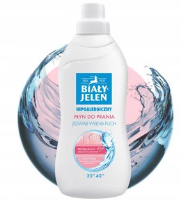 BIAŁY JELEŃ Płyn Do Prania DELIKATNYCH Tkanin Hipoalergiczny 1l Jedwab Puch