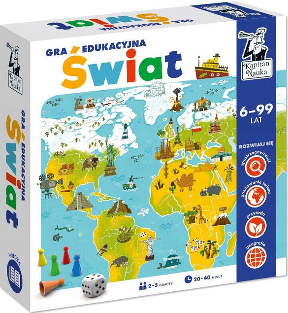 Kapitan Nauka. Gra edukacyjna. Świat