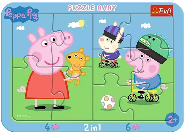 Trefl Puzzle ramkowe Baby Wesoła Świnka Peppa 80021 