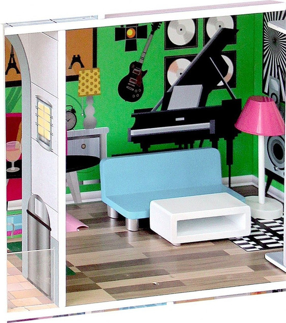 Duży DREWNIANY DOMEK dla lalek Winda WILLA 112 cm