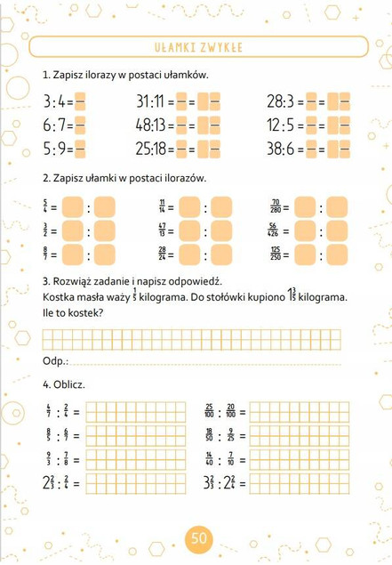 Sposób na matematykę. Ćwiczenia dla klasy 4