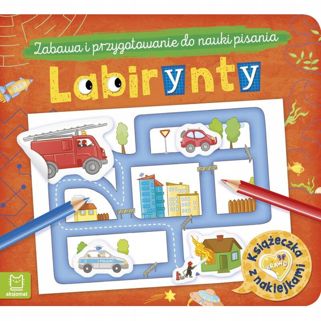 Labirynty Książeczka Z Naklejkami 3+ Aksjomat 3033