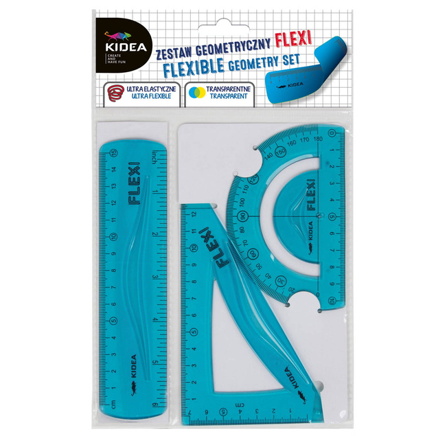 Zestaw geometryczny Flexi 15cm 3 element KIDEA