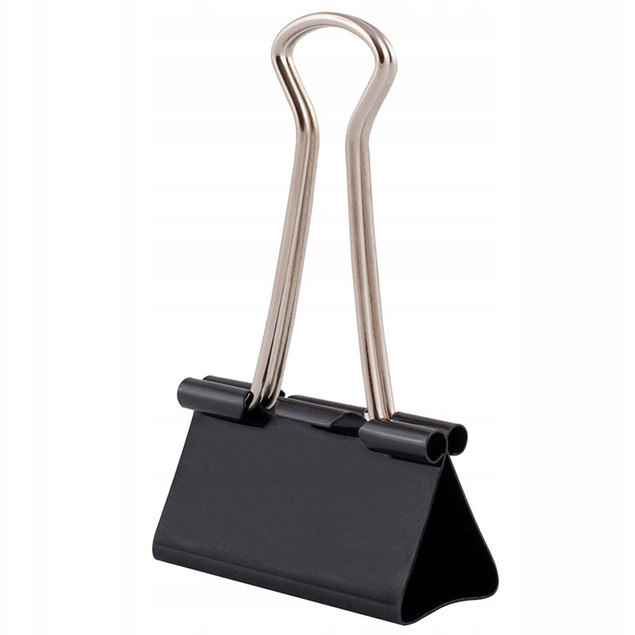 Klipy Do Papieru 19mm Czarne 12 szt Grand