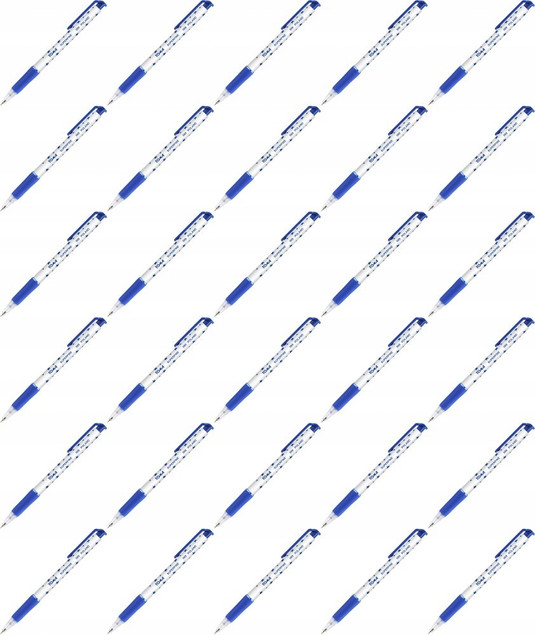 Długopis Biurowy Automatyczny Niebieski Superfine W Gwiazdki 0,5mm TOMA