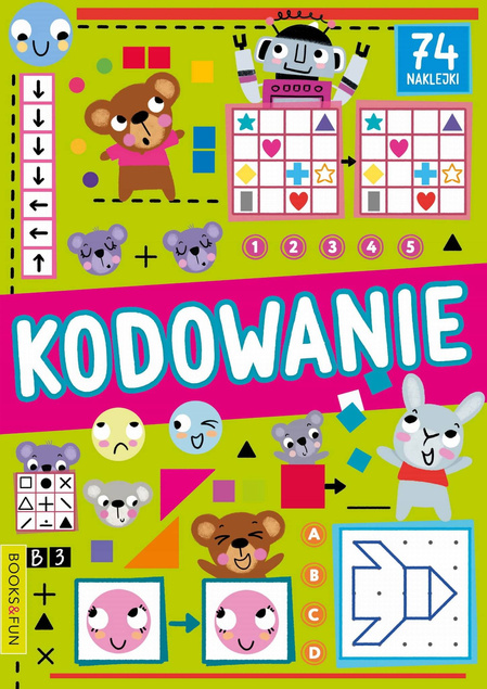 Kodowanie Zadania Dla Dzieci + Naklejki BooksAndFun