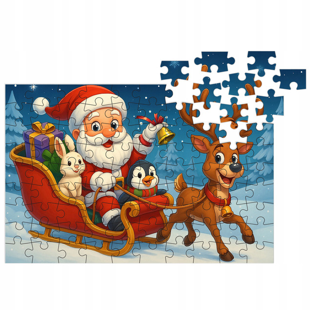 Puzzle 90 Układanka ŚWIĘTA Milliwood Podróż z Mikołajem Alexander