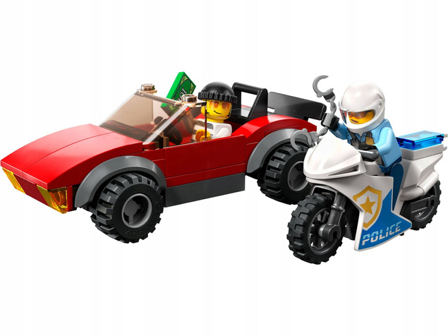 LEGO City Motocykl Policyjny – Pościg Za Samochodem 59 el. 5+ 60392