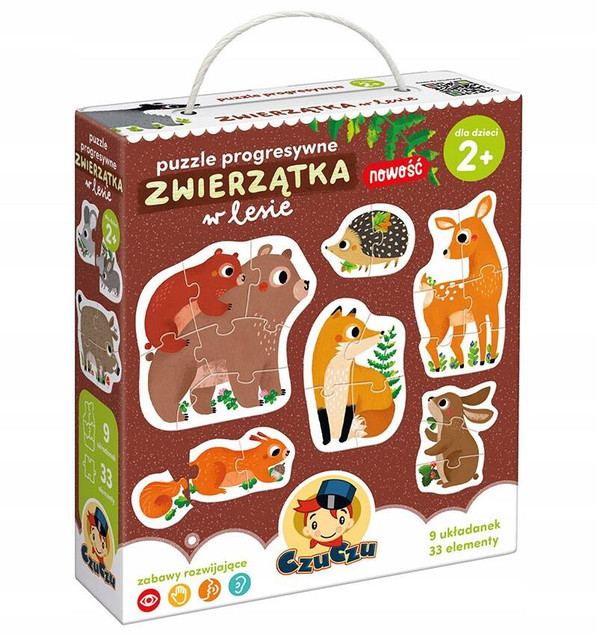 Czuczu Puzzle progresywne Zwierzątka w lesie