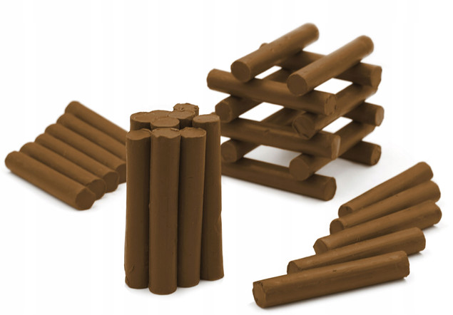 Plastelina w laseczkach luzem 1 kg - brązowa MONA