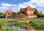 Puzzle 3000 Układanka Krajobraz Widok Zamek MALBORK Polska Rzeka 9+ Castor